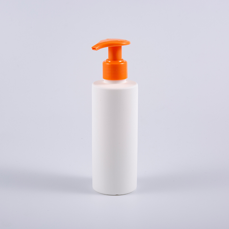 بطری پاک کننده لوسیون پمپ شستشوی دستی PE Frost White Round 200ml