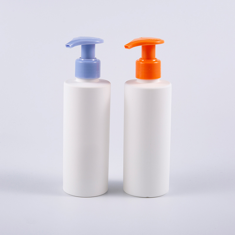 بطری پاک کننده لوسیون پمپ شستشوی دستی PE Frost White Round 200ml