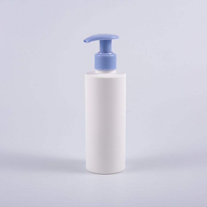 بطری پاک کننده لوسیون پمپ شستشوی دستی PE Frost White Round 200ml